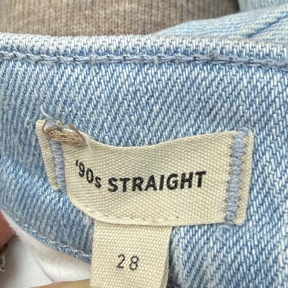 Madewell 90s Straight Denim Jeans Sz 28 Womens Light Wash Classic Retro Y2k Vibe - Picture 6 of 7